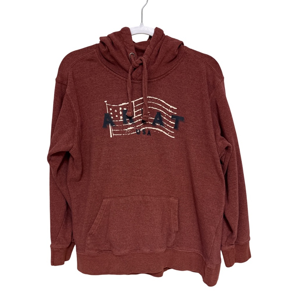 ARIAT USA Patriotic Sweatshirt Hoodie Women’s Large Rust